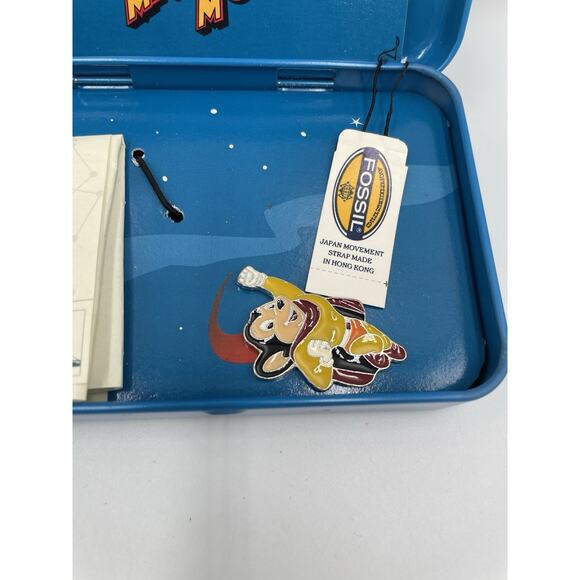 Vintage 1994 Fossil Mighty Mouse Pin Original Tin - Picture 6 of 6